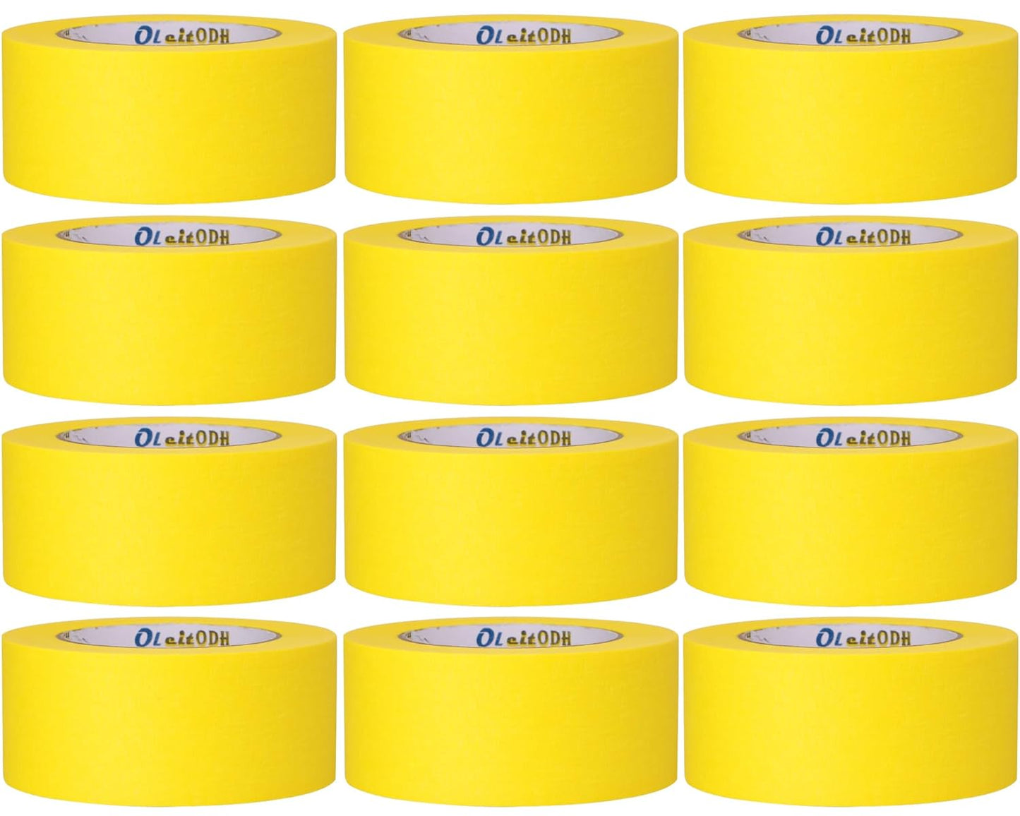 12 Rolls Yellow Painters Tape Bulk for Easy Wall Painting