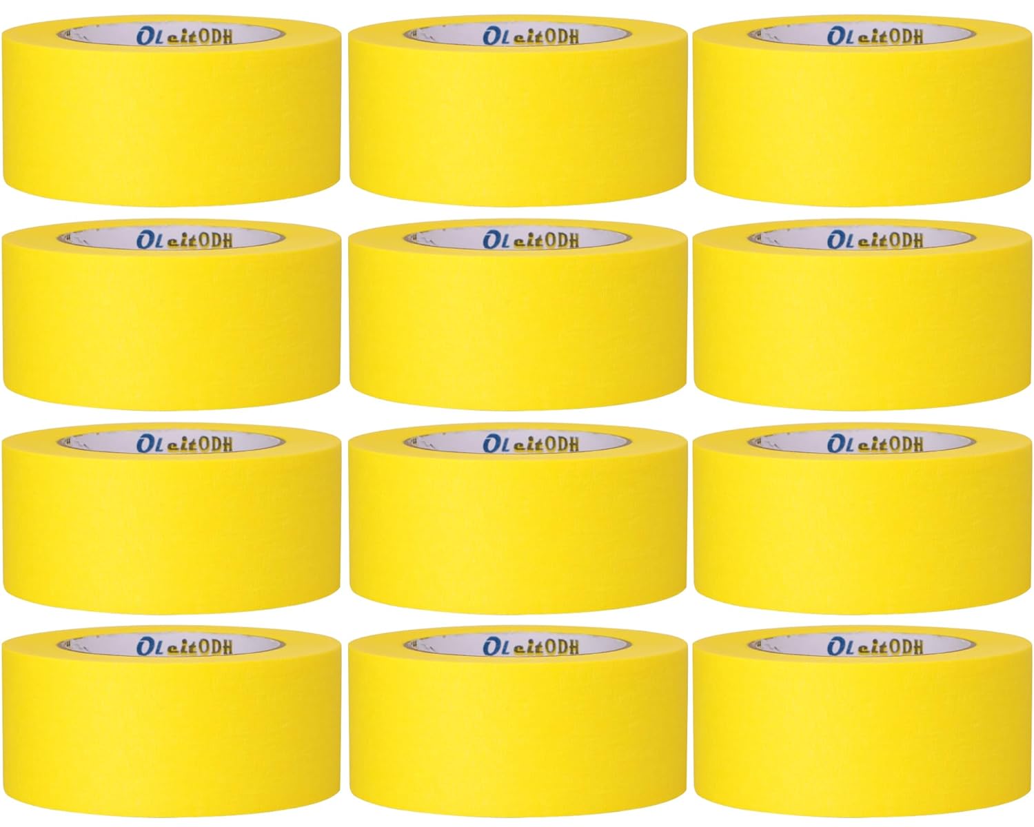 12 Rolls Yellow Painters Tape Bulk for Easy Wall Painting