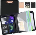 Clipboard with Storage for Men Women Leather Padfolio - Organized