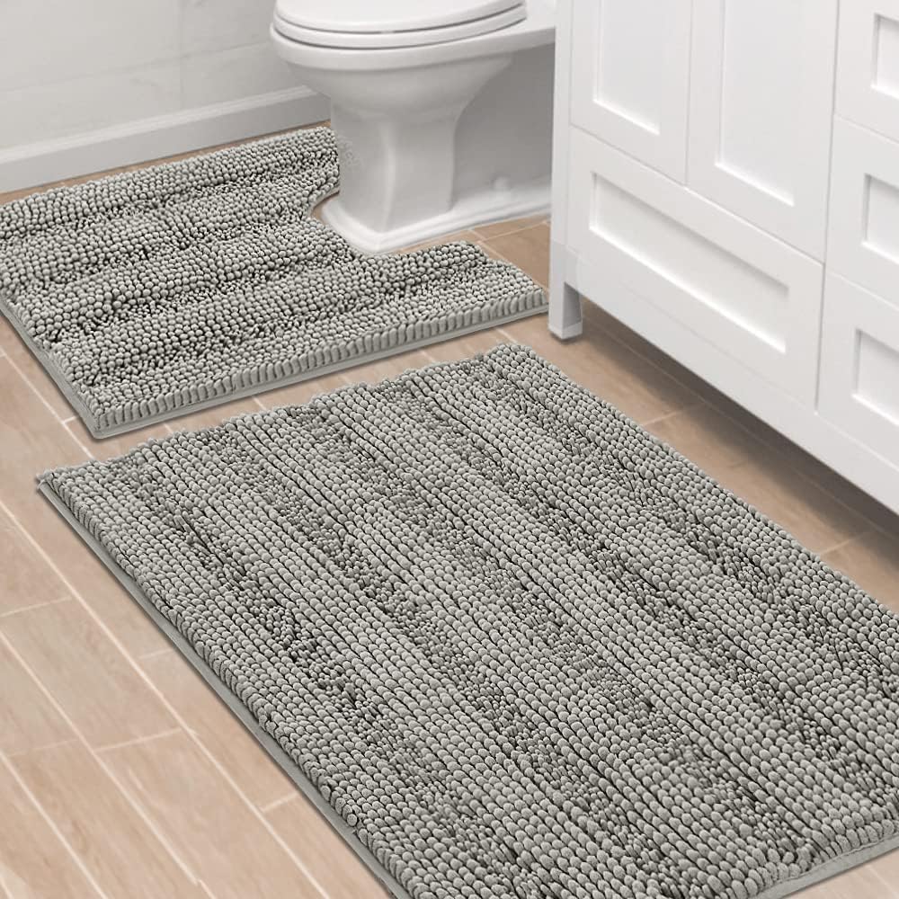 Ultra Thick Non Slip Bathroom Rug Set for Maximum Comfort