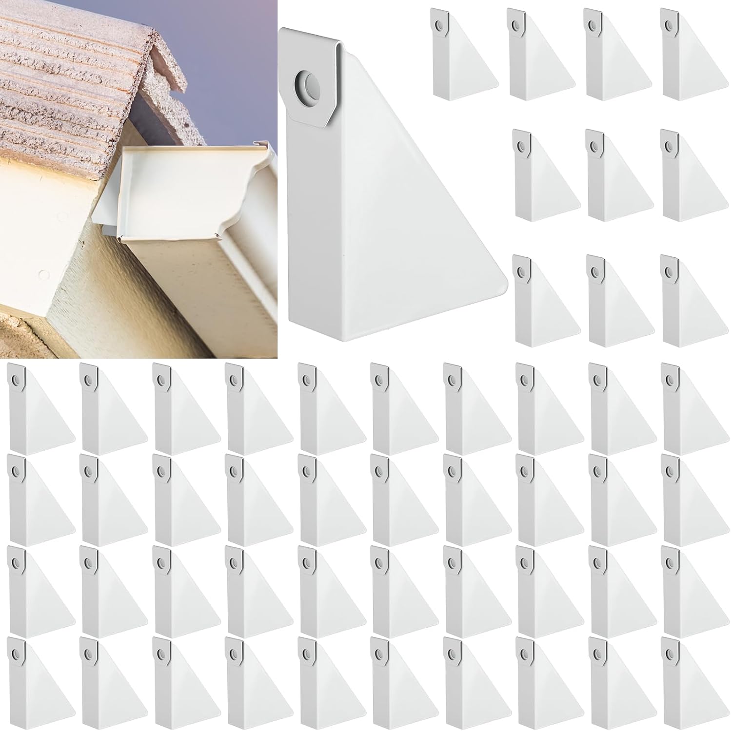 25pcs Aluminum Gutter Wedges for 5-inch K-Style Gutters