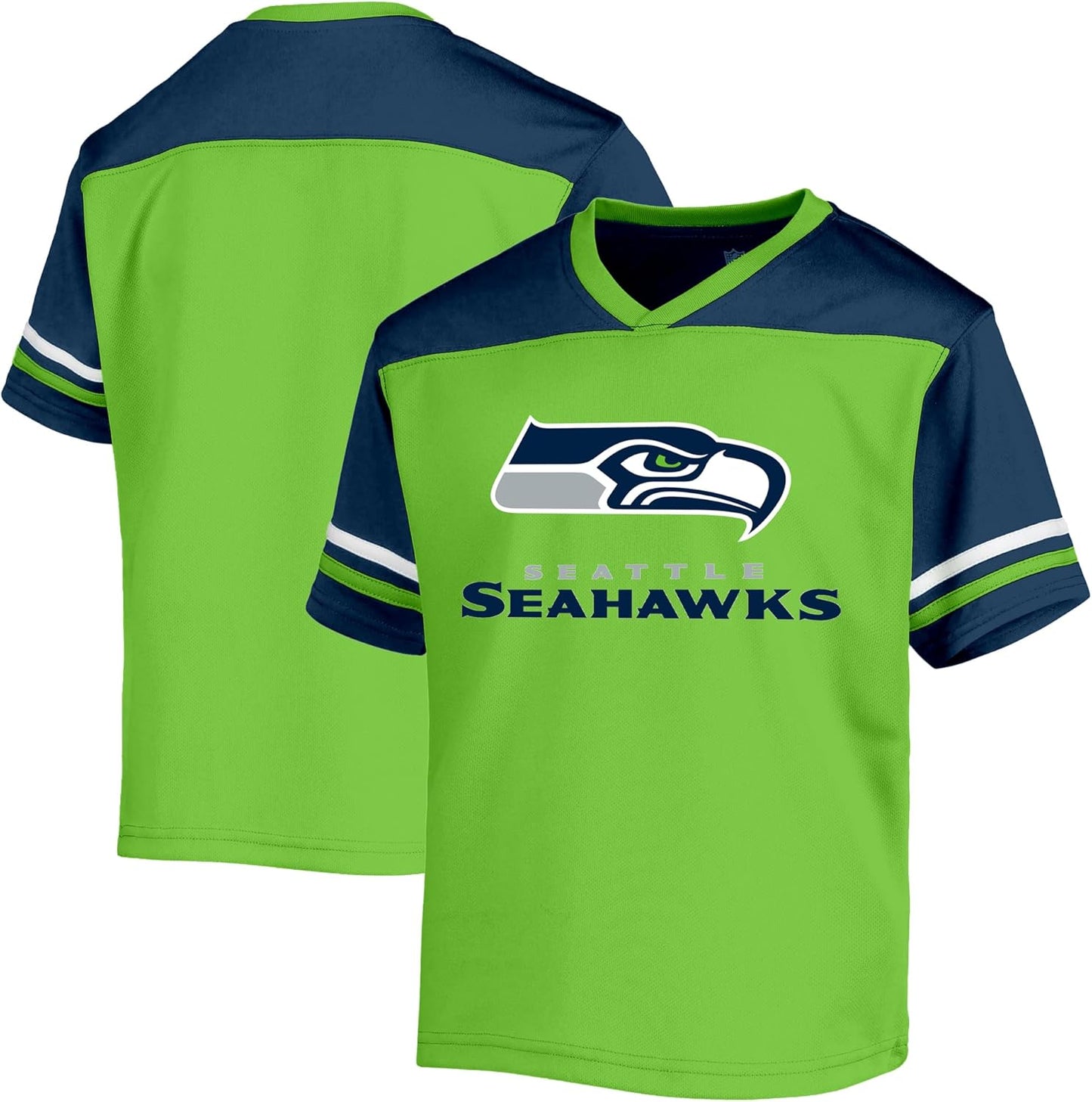 NFL Kids Youth V-Neck Performance Jersey T-Shirt for Seahawks