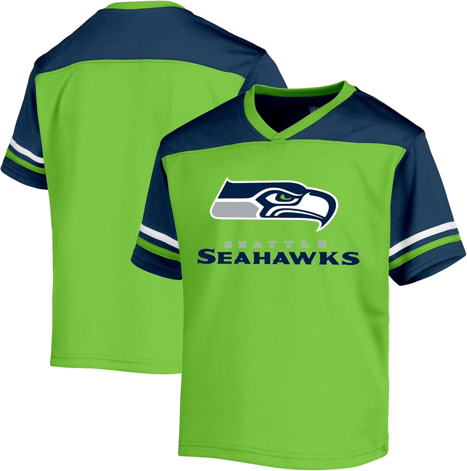 NFL Kids Youth V-Neck Performance Jersey T-Shirt for Seahawks