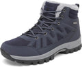 Mens Snow Boots with Fur Liner - Warm Winter Hiking Shoes
