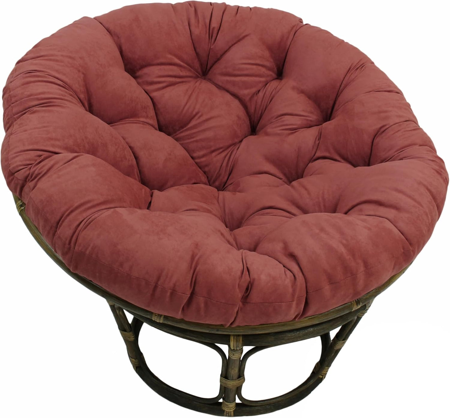 Blazing Needles Papasan Cushion in Red Wine for Ultimate Comfort