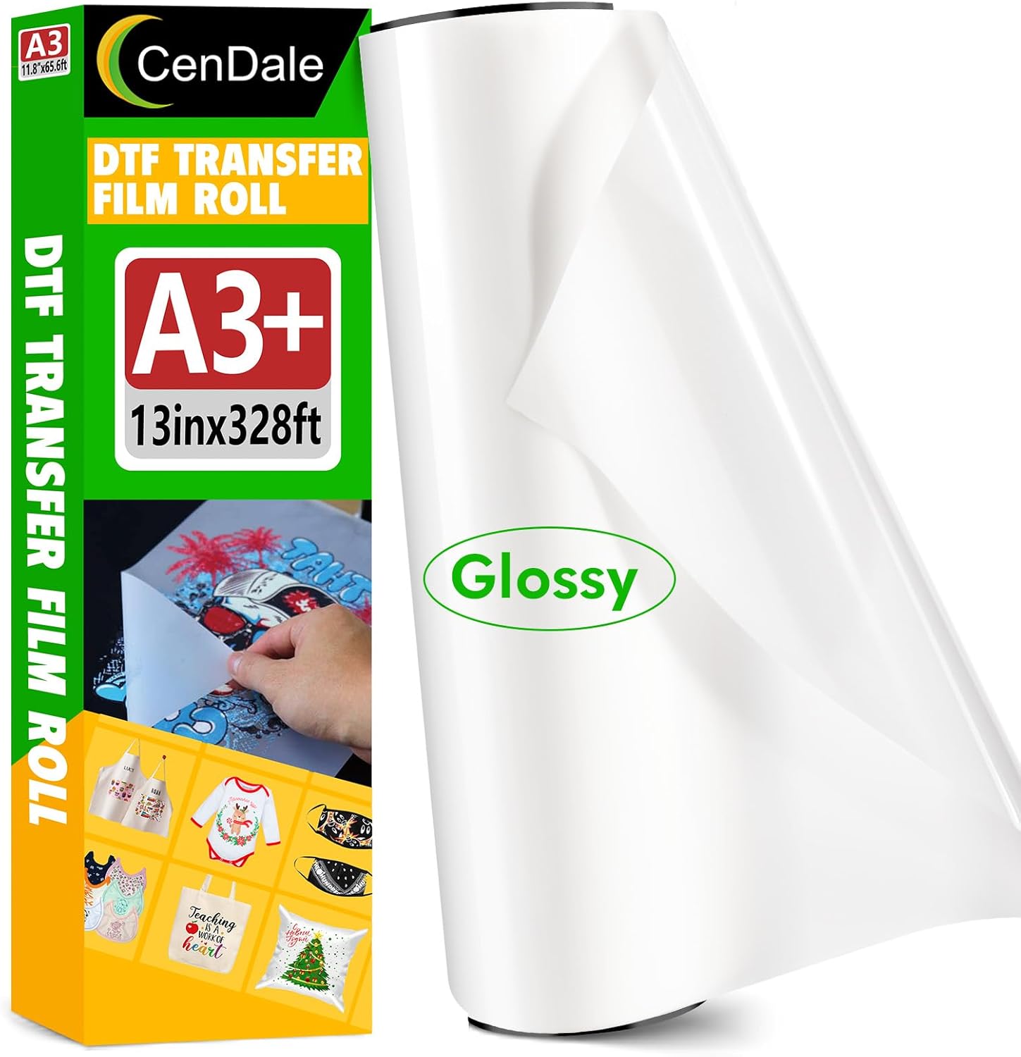 Premium Glossy DTF Film Roll - Hot/Cold Peel, Single-Sided