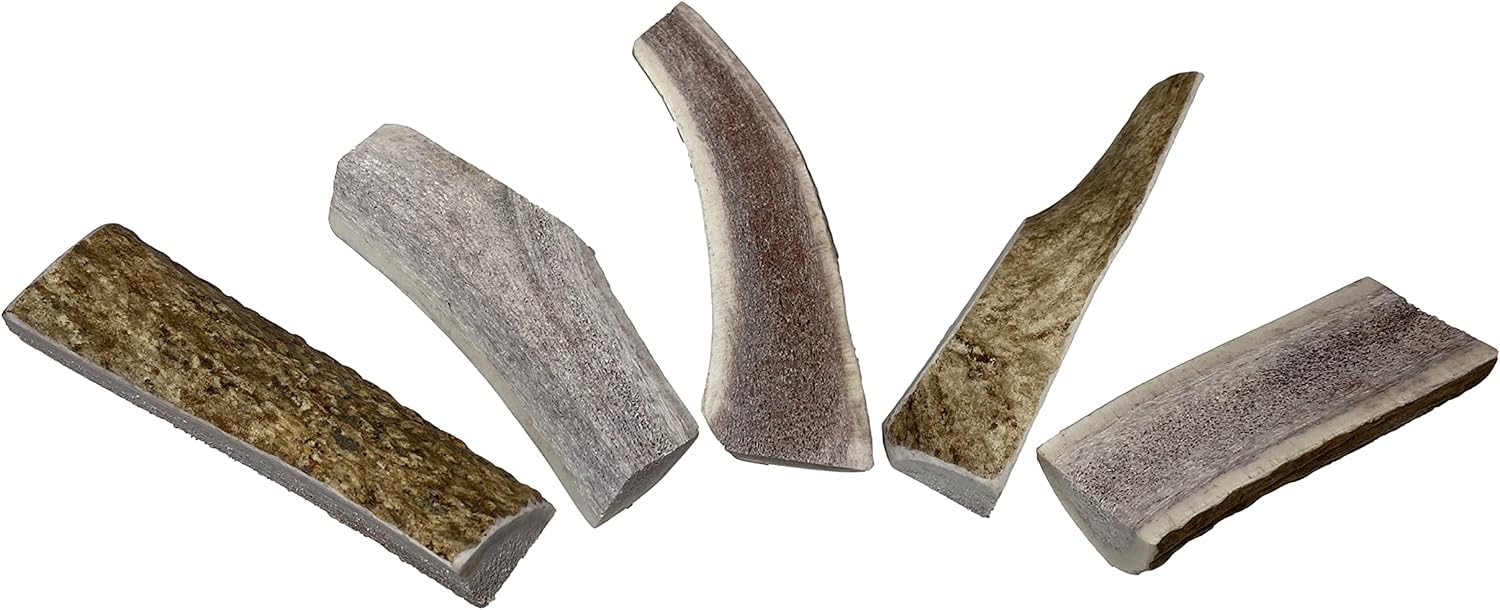 Premium Grade Elk Antlers for Dogs - Small Split 5 Pack