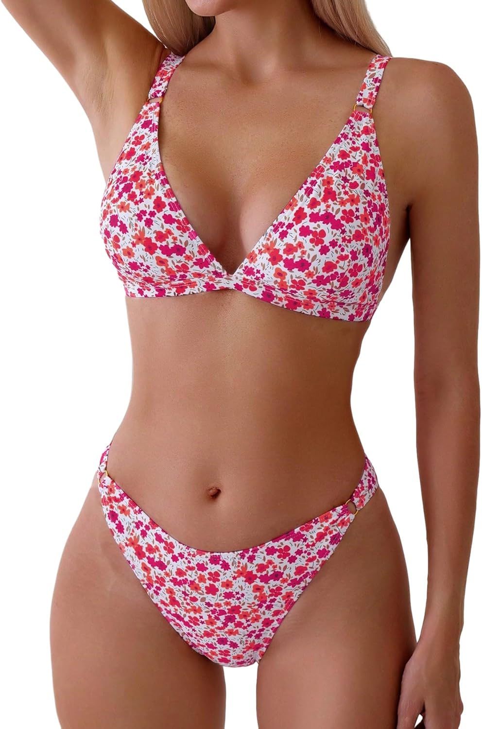 Stylish Floral Print Bikini Set for Trendy Beach Days