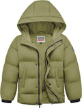Kids Boy's Winter Coat Hooded Puffer Windbreaker Parka - Warm, Hat