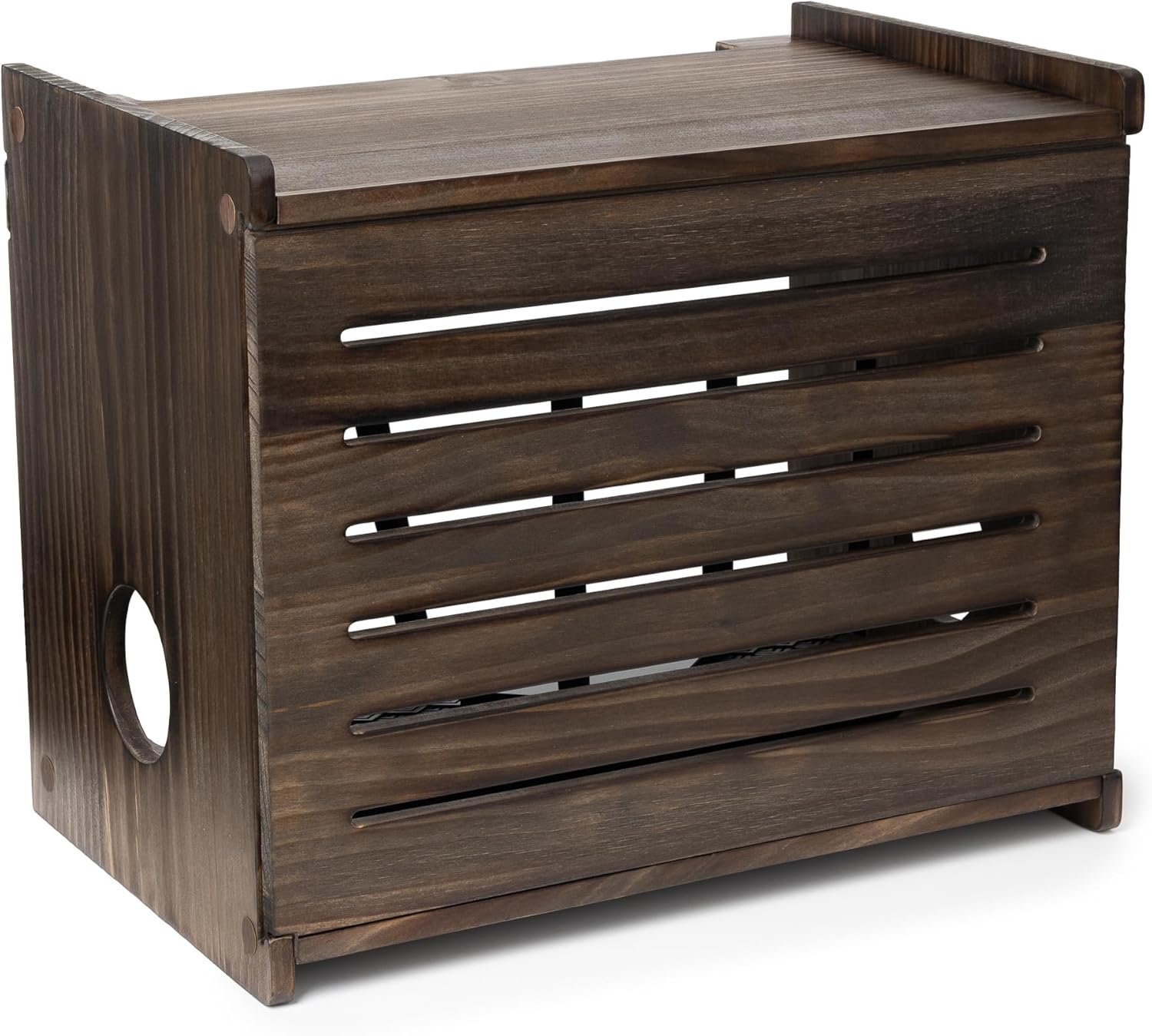 Wooden WiFi Router Storage Box - Decorative Modem Shelf Hider