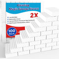 Magic Sponge Erasers 100 Pack 2X Density - Stronger Melamine Cleaner