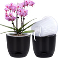 2 Pack Orchid Pots with Holes - Double-Layer Self Watering Pots