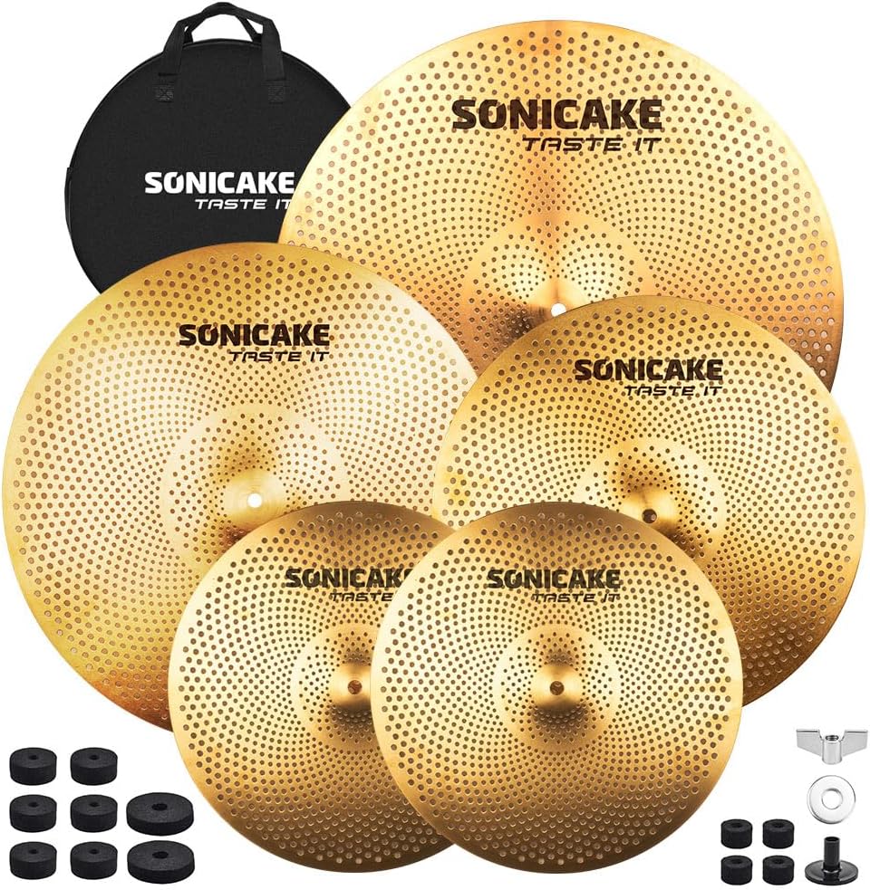 SONICAKE Low Volume Cymbal Pack for Quiet Practice Sessions