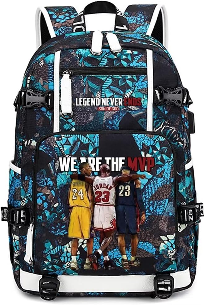 Basketball Legend Never Ends Multifunction Backpack for Travel
