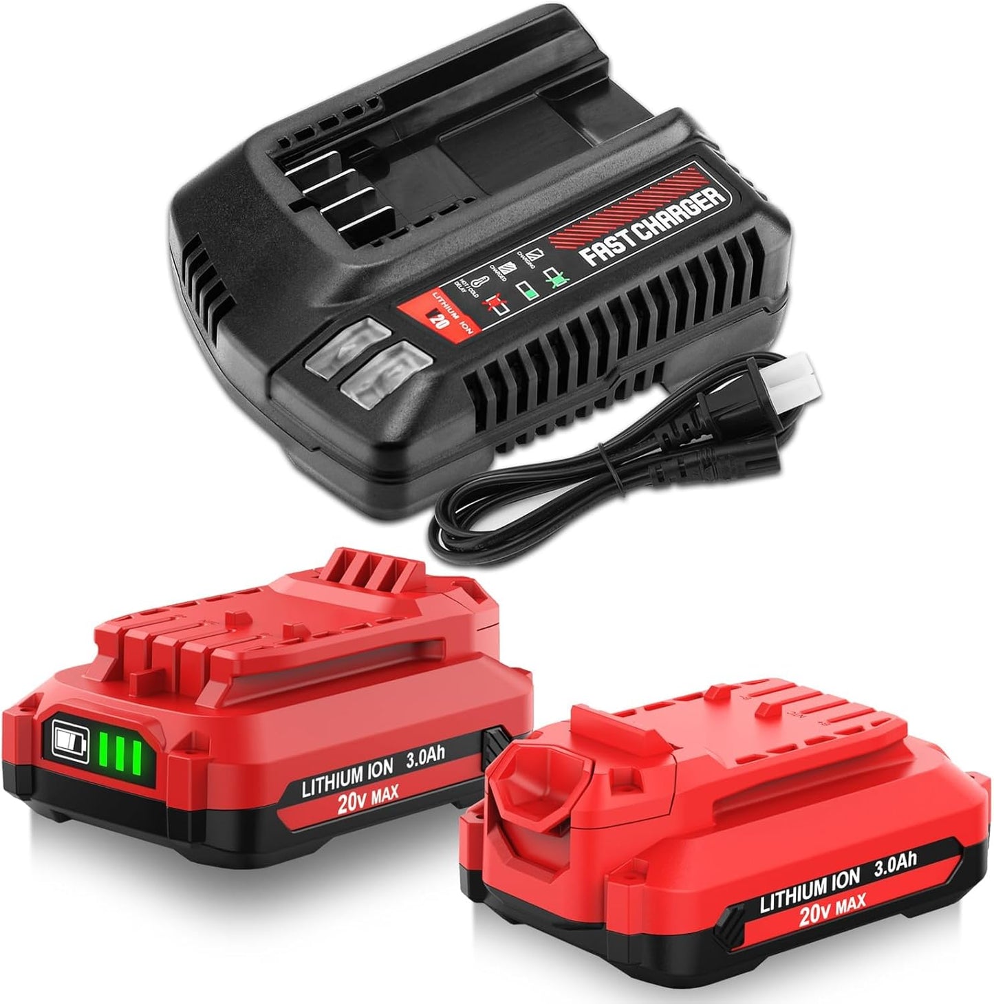 2Pack 20V 3000mAh Replacement Battery for Craftsman Tools