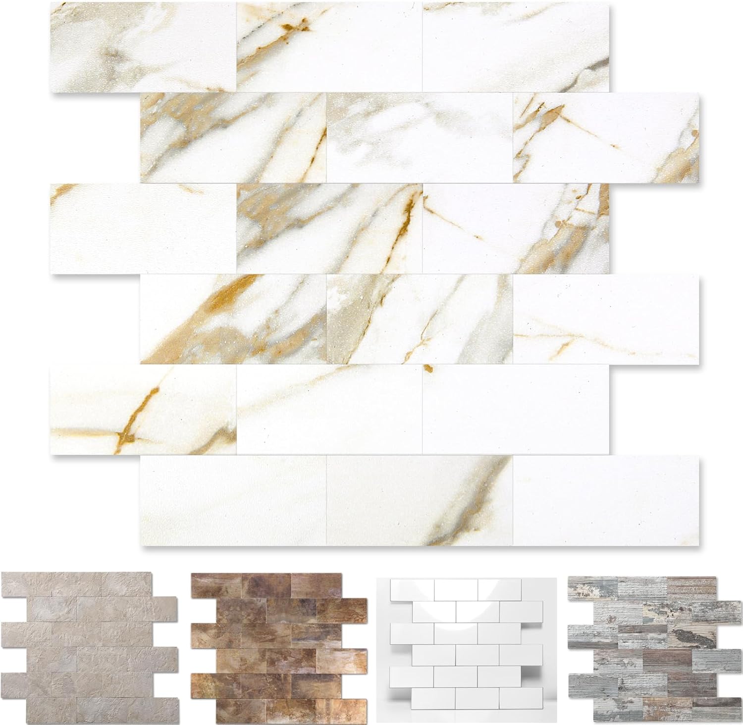 10-Pack Peel and Stick Tile Backsplash for Kitchen and Bath