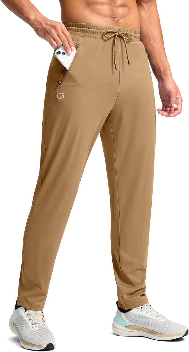 G Gradual Men's Tall Sweatpants with Zipper Pockets for Comfort