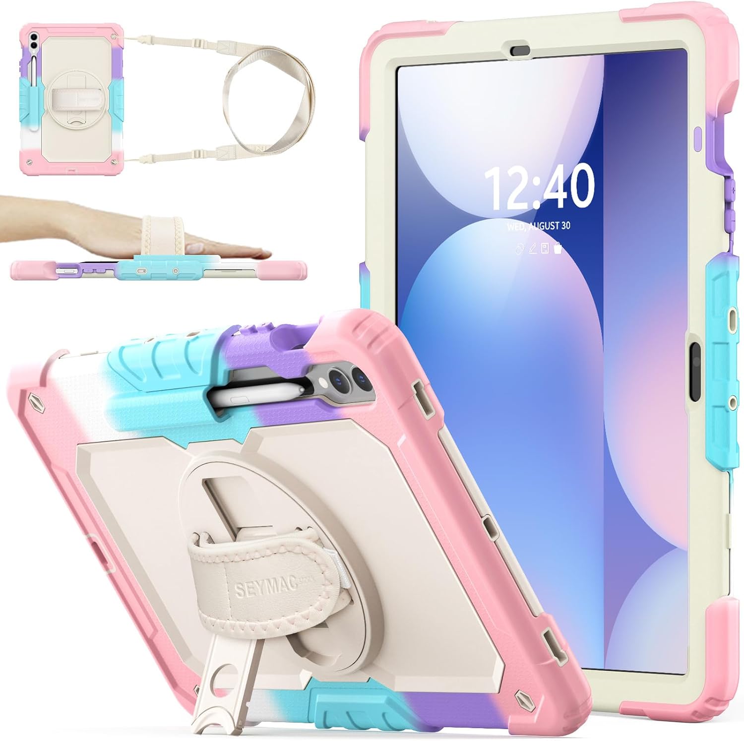 SEYMAC Stock Case for Samsung Galaxy Tab S10 Plus and S9 FE Plus