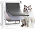 3-Flaps Steel Cat Door for Exterior Doors - Insulated Locking Pet Door