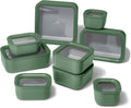 Caraway 25pc Glass Food Storage Set - Compact Sage Design