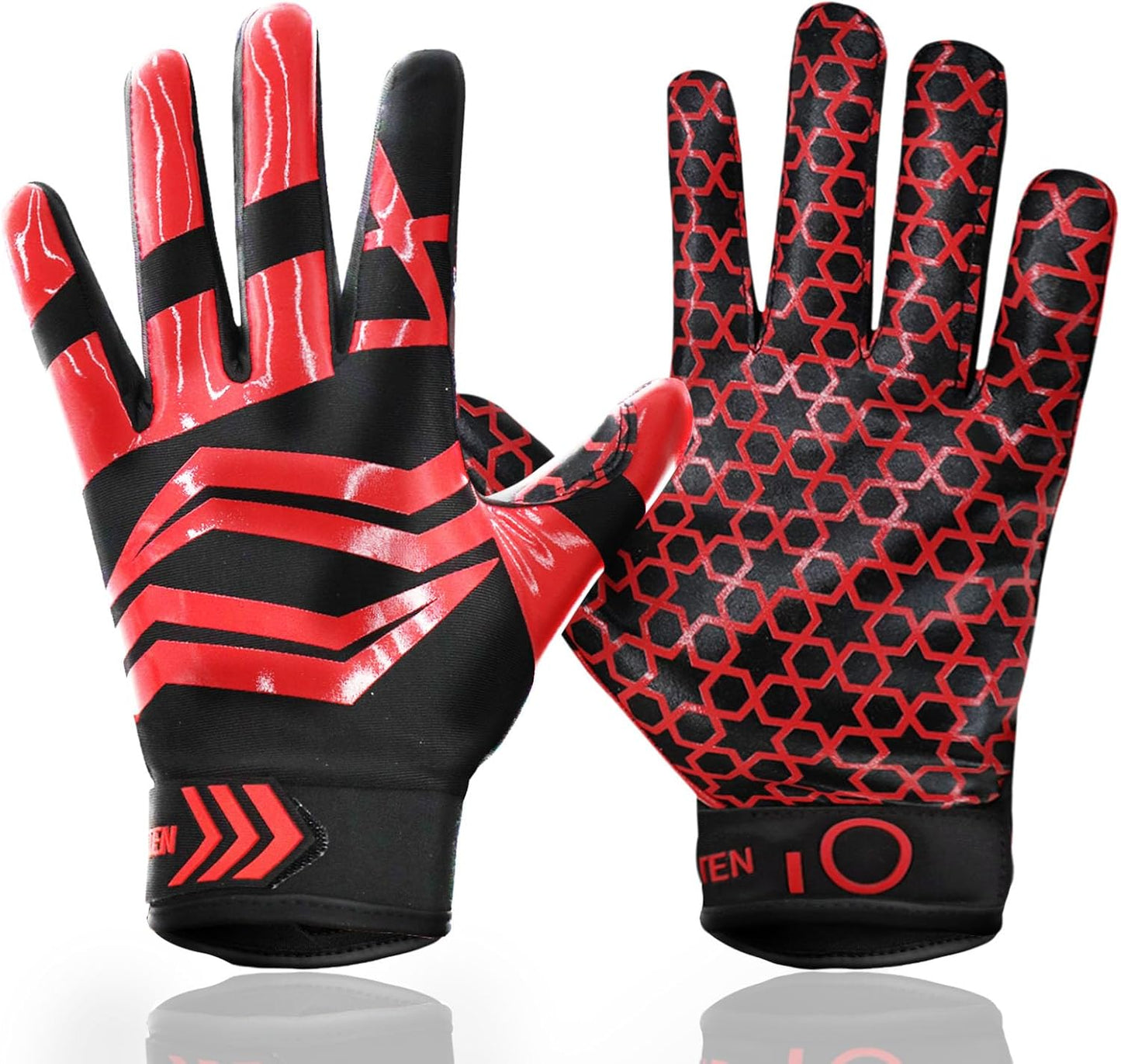 FINGER TEN Youth Receiver Gloves Pro 3.0: Durable & Flexible