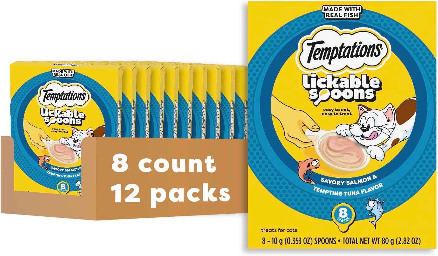Temptations Lickable Spoons Adult Wet Cat Treats for Cats
