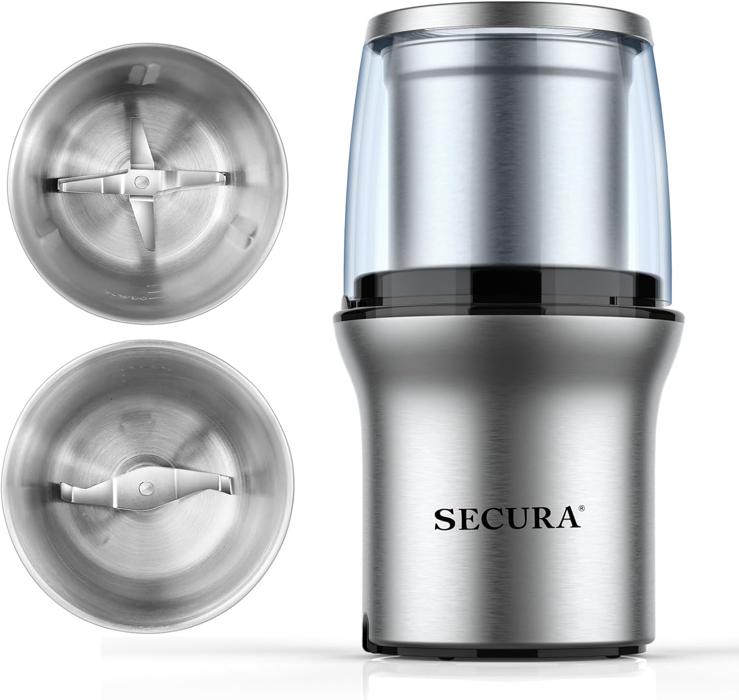 Secura Electric Coffee Grinder and Spice Grinder for Kitchen
