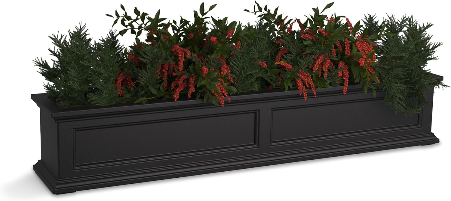 Mayne Fairfield 5-Foot Window Box Self-Watering Planter for Flowers