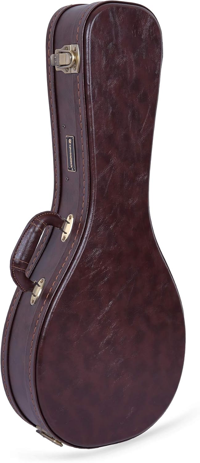 Crossrock Hardshell Case for A-Style Mandolin in Vintage Brown