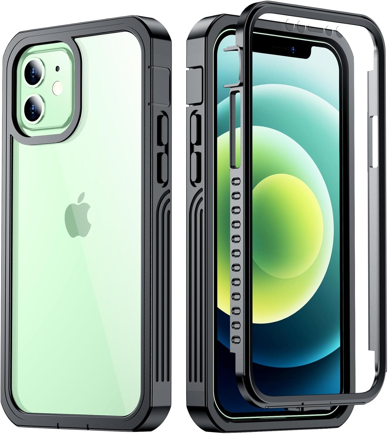 Temdan iPhone 12 Case - Rugged Shockproof Full Body Protector