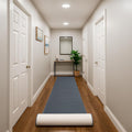 Custom Size Solid Rubber Backed Non-Slip Hallway Stair Runner - Grey