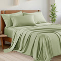 Shilucheng King Sheet Set - Cooling Bamboo Blend Sheets - Sage Green