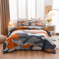Colorful Camouflage Bedding Set for All Seasons, 5 PCS Full Size