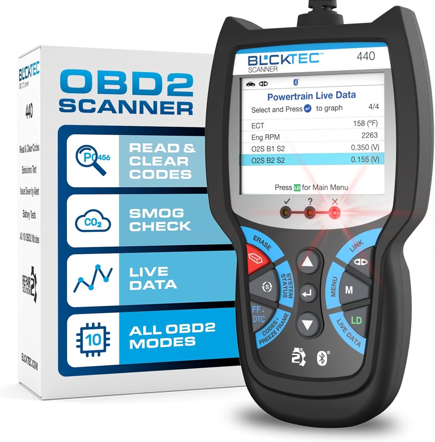 BLCKTEC 440 Bluetooth OBD2 Scanner for Effortless Vehicle Diagnostics