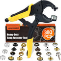 Heavy Duty Snap Fastener Tool with 100 Sets 4 Color Boat Cover Snaps