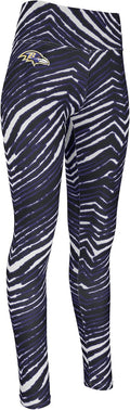 Women's Full Length High Waist Zubaz NFL Leggings with Pockets