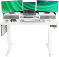 Standing Desk with Drawers 55 in Adjustable Height - Two Tier Shelf