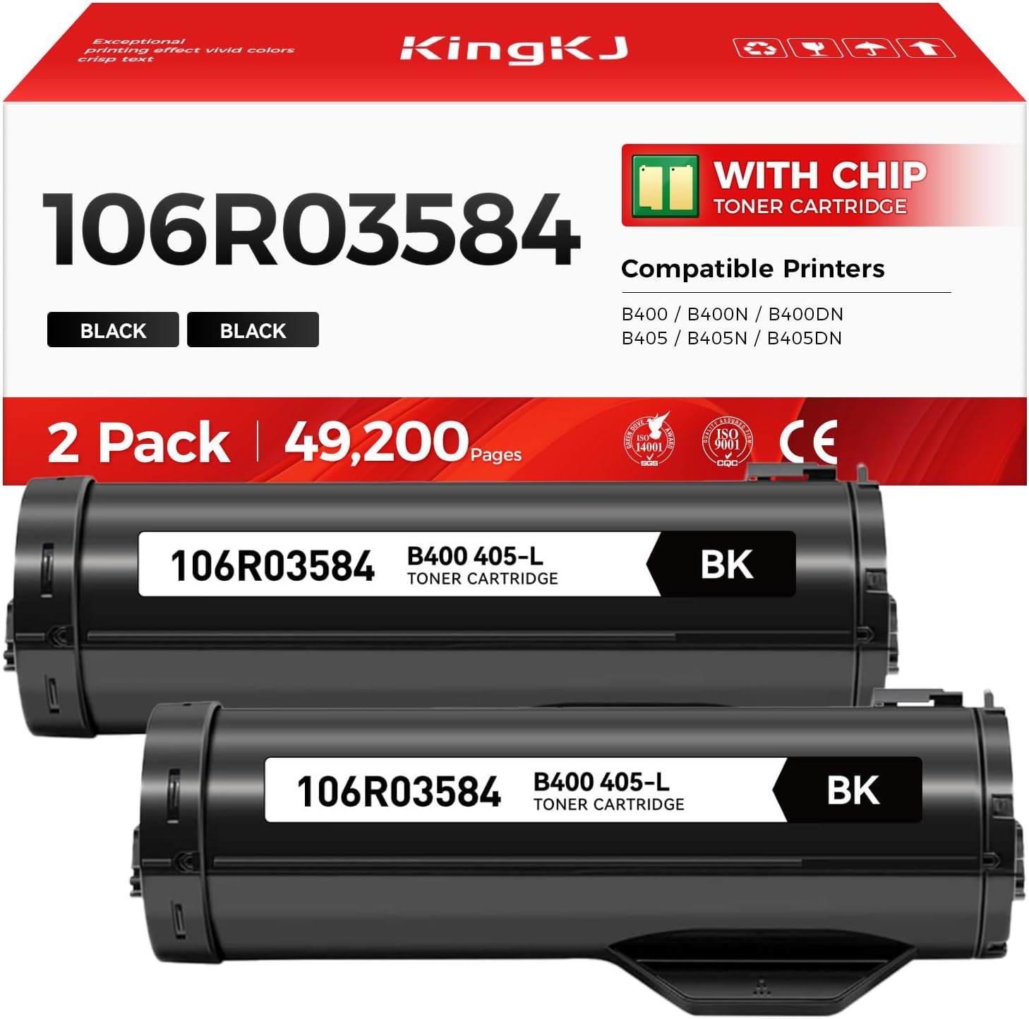 VersaLink B400 B405 Black Toner Cartridge 2-Pack Replacement
