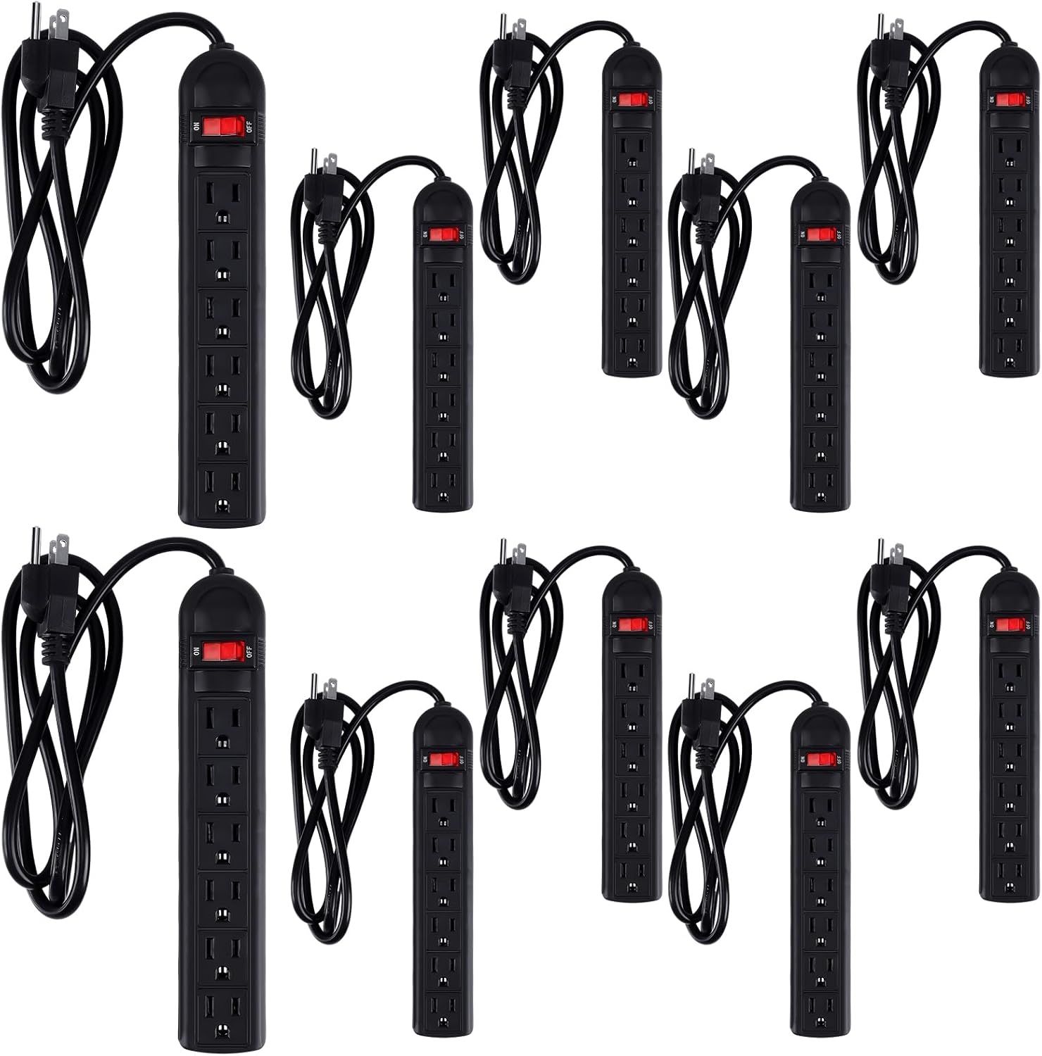 Hoteam 10 Pcs Surge-Protected Power Strips: Ultimate Home Office Solution