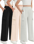 Girls Wide Leg Sweatpants Teen Cargo Sweat Pants - Comfortable Fit