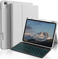 kenke for iPad 11/10th Gen Case with Keyboard Gray - Backlit Keys