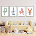 This Is Where The Fun Stuff Happens Kids Playroom Wall Art Set of 4