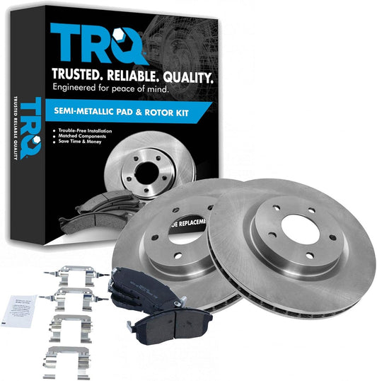 TRQ Front Brake Pad & Rotor Kit for 2007-2012 Nissan Sentra