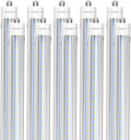 CNSUNWAY 8FT T8 LED Tube Lights 10 Pack - 5400LM Daylight