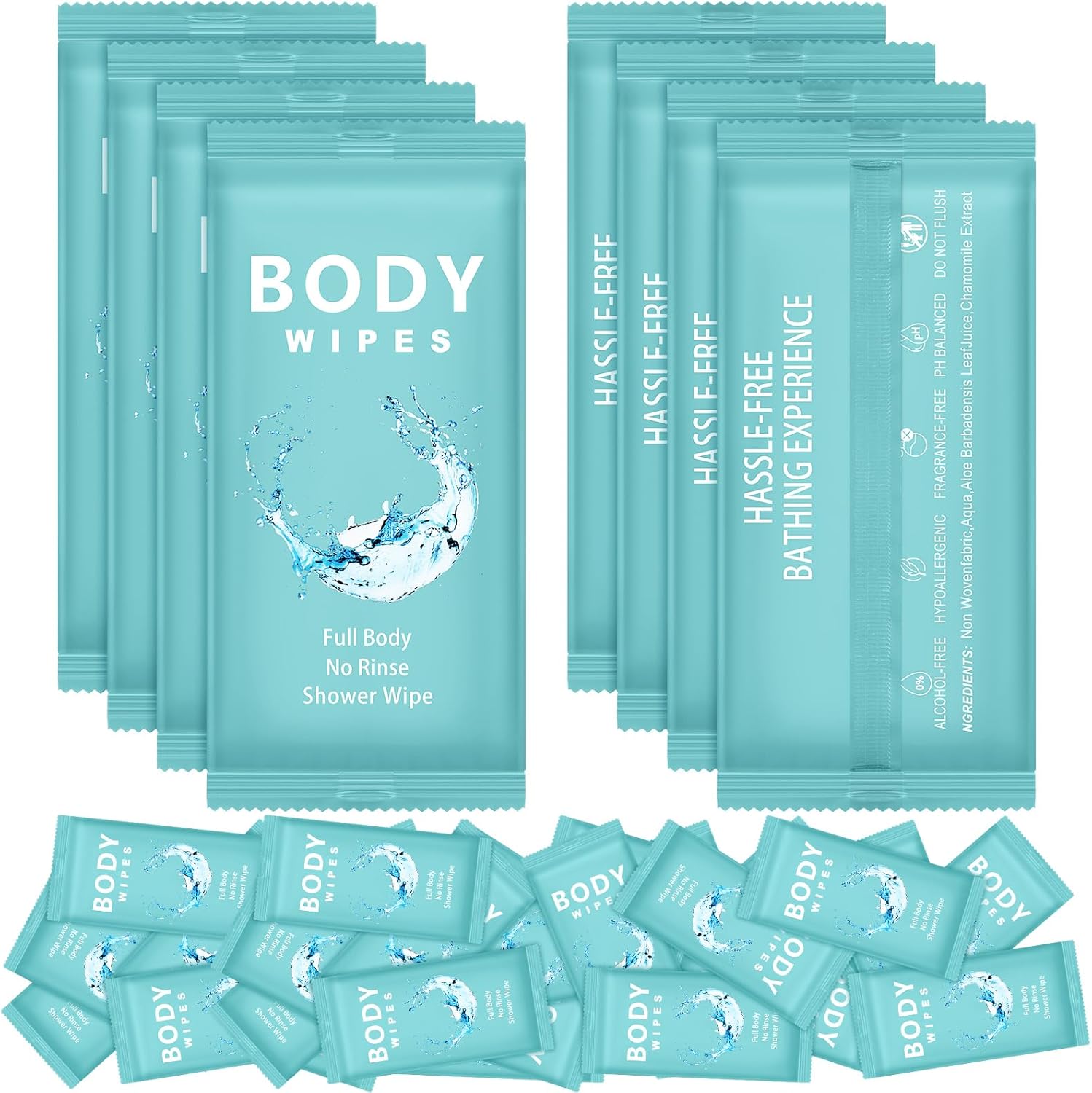 Treela 300 Pcs Bulk Deodorant Large Body Wipes for Hygiene