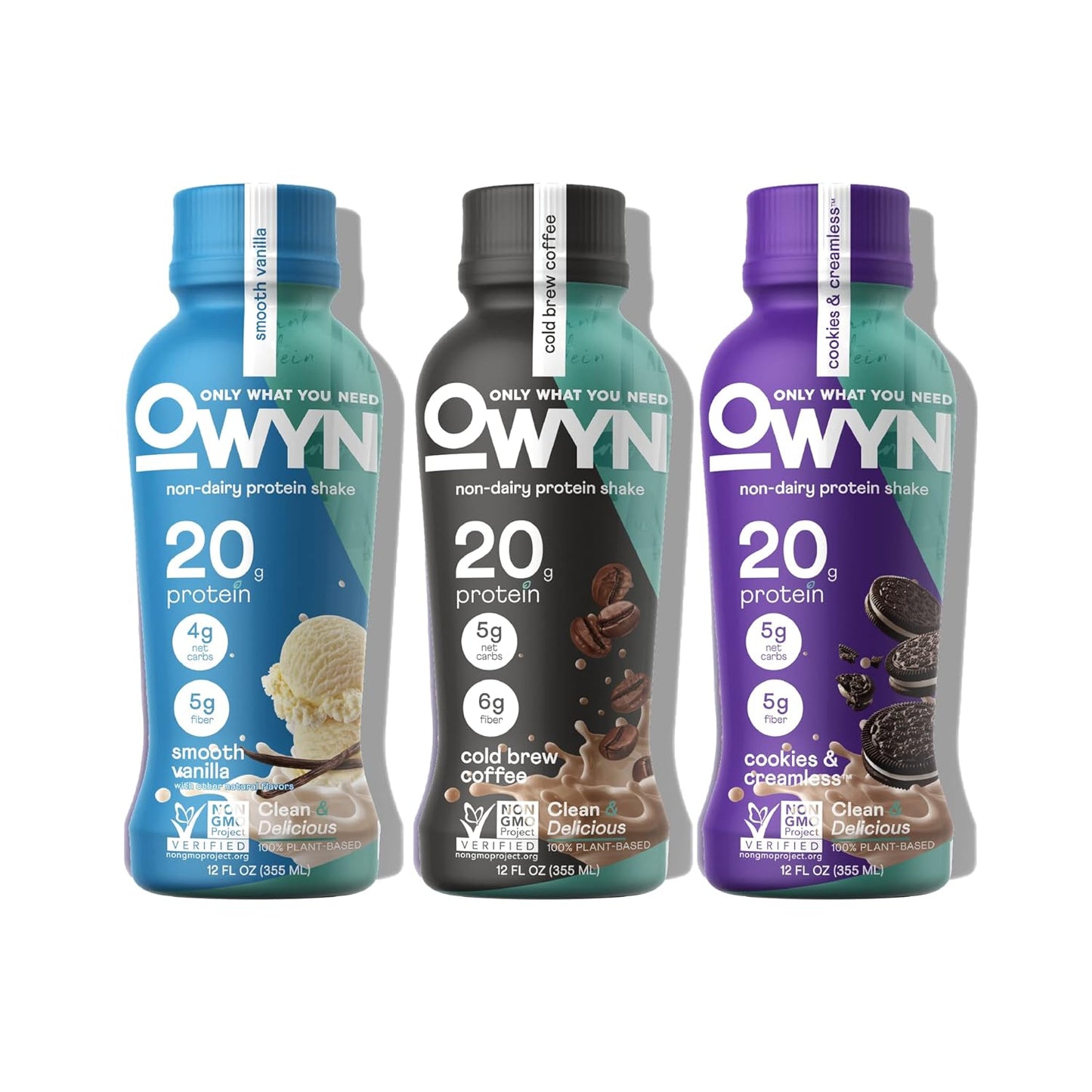 OWYN Plant Protein Shake 20g: Vegan & Prebiotic, Vanilla Variety