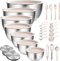 Mixing Bowls with Airtight Lids - 27 PCS Stainless Steel Set
