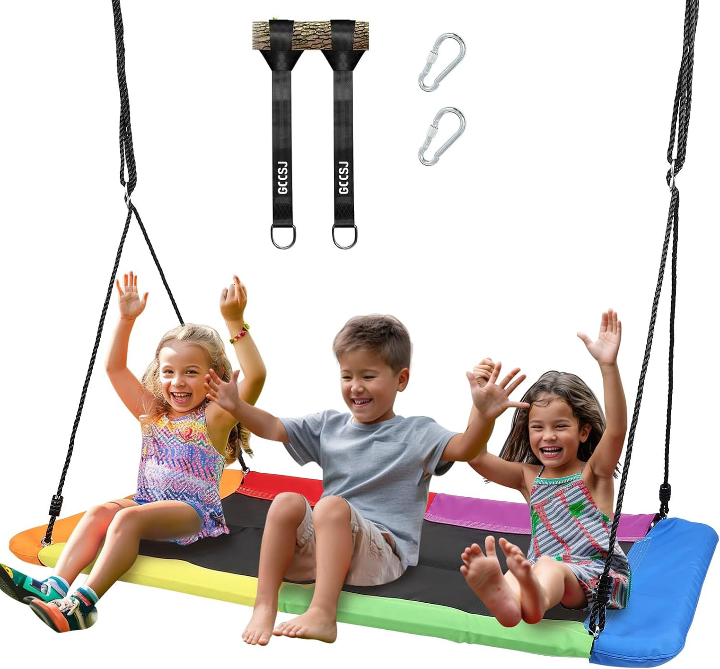 Giant 60in Platform Metal Tree Swing for Kids and Adults Fun