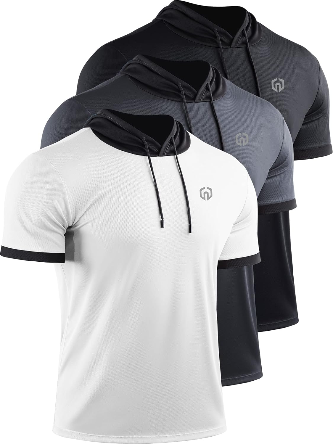 NELEUS Men's Dry Fit Performance Athletic Shirt with Hooded Design