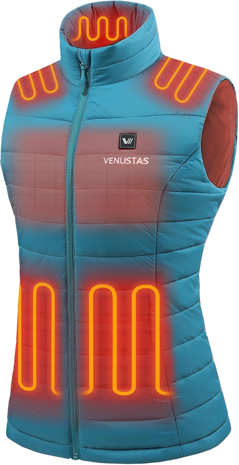 Venustas Women's Heated Vest: Lightweight Quilted Comfort